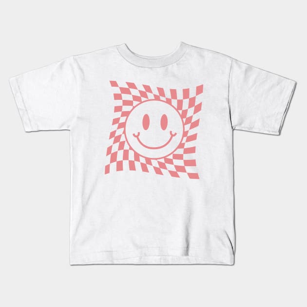 Preppy Smiley Face Kids T-Shirt by Taylor Thompson Art